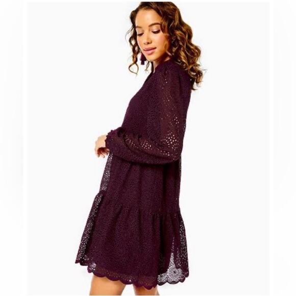 Lilly Pulitzer Winona long sleeve Eyelet Swing Dress - Picture 5 of 16